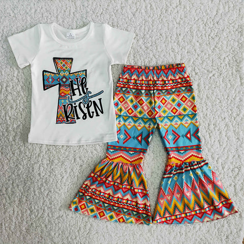 Girl Easter Cross Aztec Outfit