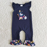 b8-11 Girl Embroidery Rabbit Romper-promotion 2024.2.24