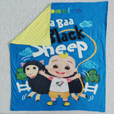 Baby Black Sheep Print Minky Blanket