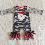 Girl Santa Claus Camouflage Romper