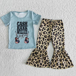 Girl Blue Guitar Leopard Outfit