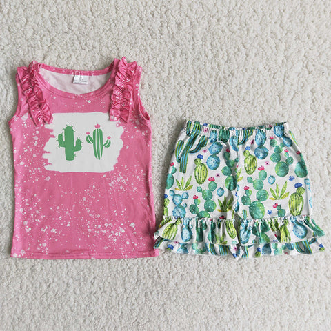 C5-4 Girl Cactus Sleeveless Shorts Outfit-promotion 2024.5.18