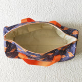 Navy Highland Cow Print Travel Bags