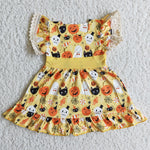 Clearance Girl Halloween Pumpkin Dress