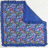 Baby Blue Semaless Ruffles Minky Blanket