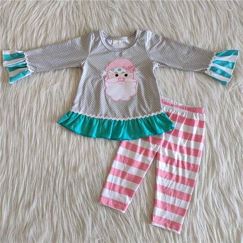 6 A11-27 Girl Santa Claus Striped Outfit-promotion 2024.11.16