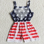 C6-10 4th of July Girl Stars Striped Jumpsuit-2024.4.27