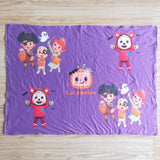 Baby Purple Screen Print Minky Blanket