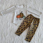 Clearance Girl Pumpkin Leopard Pencil Pant Outfit