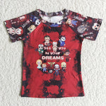 Boy Red Letter Cute Picture Short Sleeve T-shirt