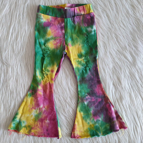 Girl Tie Dye Denim Long Pants