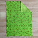 Baby Green MonsterSeamless Print Minky Blanket