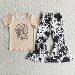 C4-13 Girl Heifer Cow Print Pant Outfit-promotion 2024.1.6