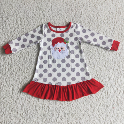 Promotion Girl Embroidery Santa Claus Dot Night Skirt