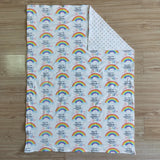 Baby Rainbow Seamless Minky Blanket