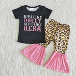 B14-16 Girl Pink Letter Leopard Outfit-promotion 2024.6.8