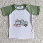 Boy Pumpkin Car T-shirt