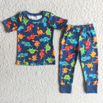 Boy Blue Dinosaur Pant Outfit