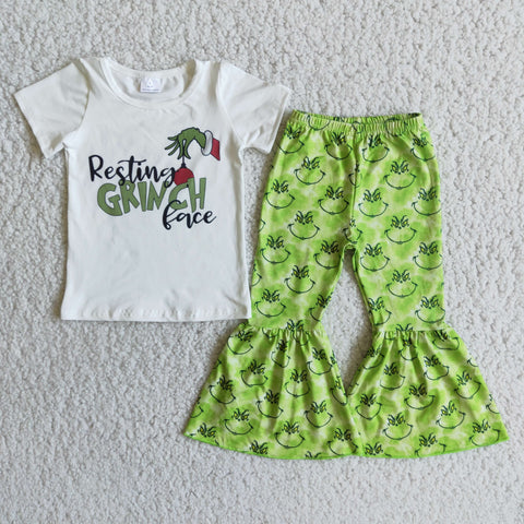 Girl Christmas Green Monster Outfits