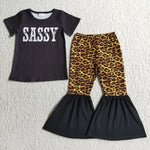 Clearance Girl Sassy Leopard Outfit