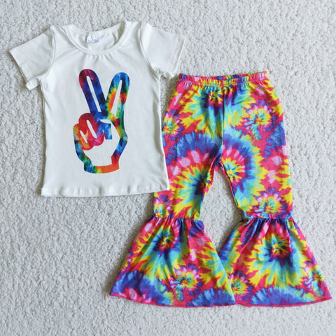 Clearance Girl Gestrue Tie Dye Outfit