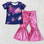 Clearance Don't Be A Girl Fuchsia Velvet Outfit