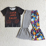 Girl Bleached Striped & Patchwork Outfit