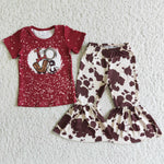 E2-3 Girl Love Cow Print Pant Outfit-promotion 2024.1.27