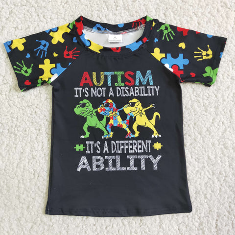 It's A Different Ability Boy Short Sleeve Shirt
