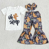 Oh Snap Girl Gingerbread Bell Bottom Outfit