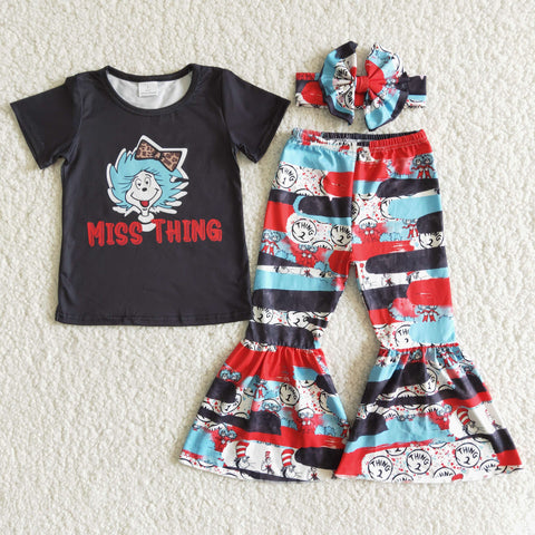 Girl Miss Thing Short Sleeve Patchwork Pant Outfit