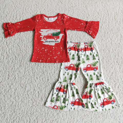 Girl Farm Fresh Christmas Tree Outfit