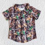 Boy Camouflage Cardigan Short Sleeve T-shirts