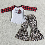 Girl Merry & Bright Tree Leopard Outfits