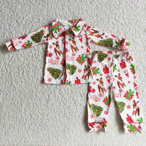 Boy Christmas Children Deer Pajamas Outfit