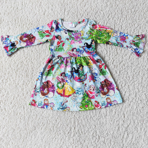 Girl Christmas Cute Princess Colorful Dress