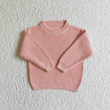 Girl Pink Winter Long Sleeve Sweater Girl's Clothes