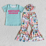 E6-4 Girl Obsessed Short Sleeve Cartoon Pant Outfit-promotion 2024.8.3