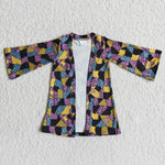 Clearance Girl Halloween Patchwork Cardigan