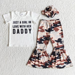 E8-20 Just A Girl In Love With Her Daddy Girl Cow Print Outfit-promotion 2024.2.24