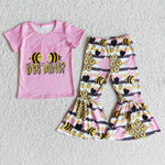 Girl Bee Mine Short Sleeve Heart Pant Outfit