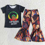 I Am Black History Girl Print Outfit