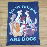 Letter Print Dogs Baby Minky Blanket