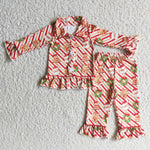 Girl Deer Santa Cardigan Pajamas Outfits