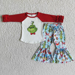 Girl Green Monster Bell Bottom Outfits