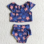 D10-5 Baby 4th of July Stars & Striped Bummie Sets-promotion 2024.4.20
