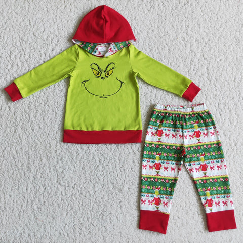 Boy Green Monster Aztec Hoodie Outfit