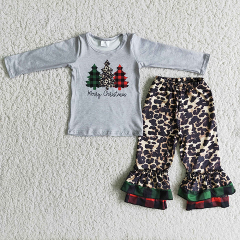Girl Grey Tree Leopard Outfit