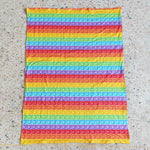 Baby Colorful Print Brown Minky Blanket