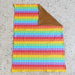 Baby Colorful Print Brown Minky Blanket